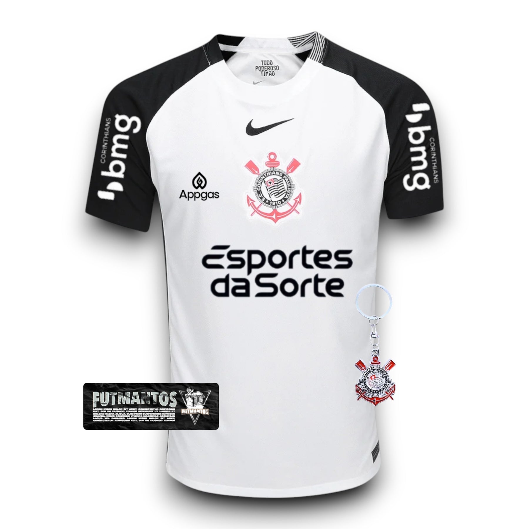 Camisa Corinthians l 25/26 Masculina Com Patrocínios | Futmantos