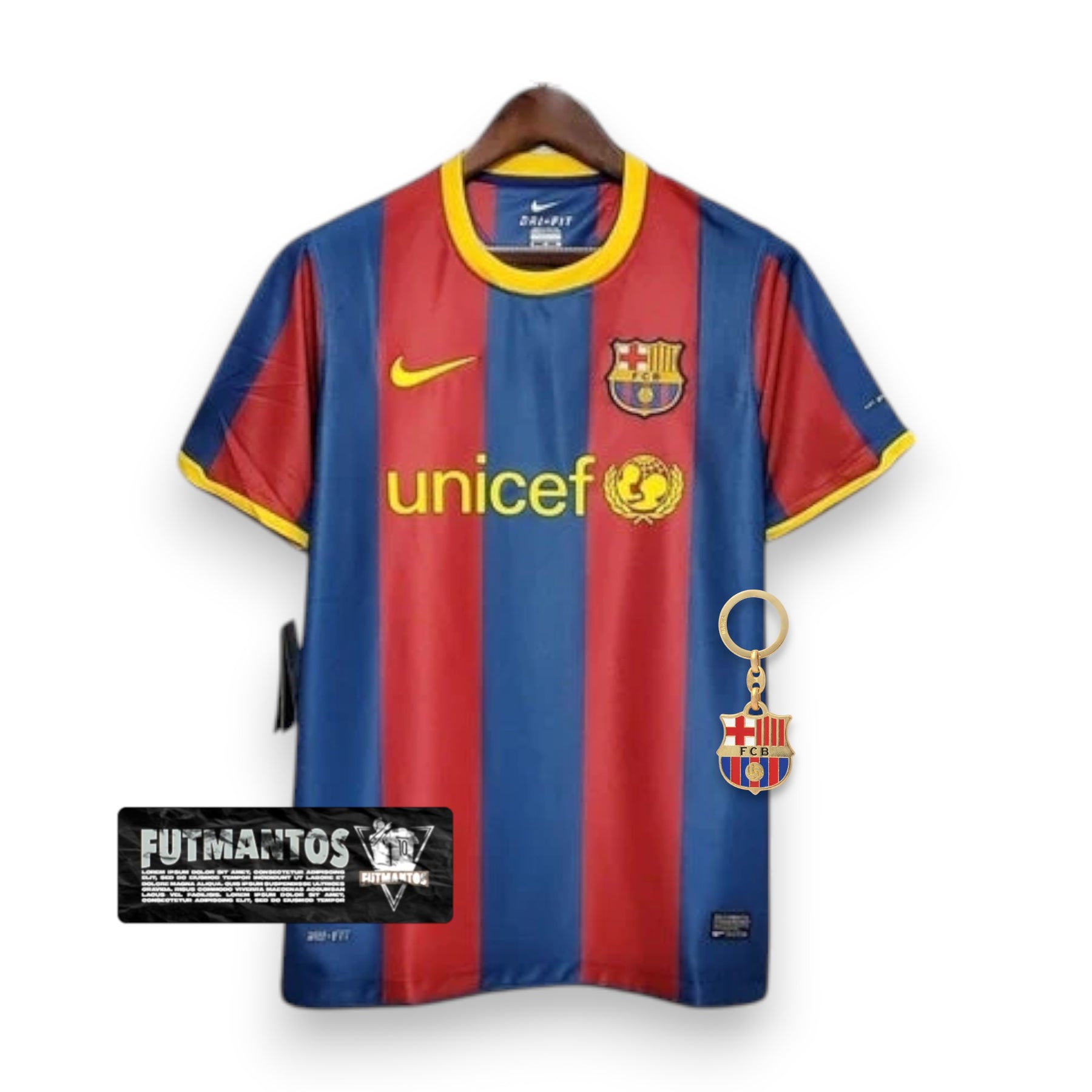 Camisa Barcelona Retrô 2010/2011 Azul e Grená - | Futmantos