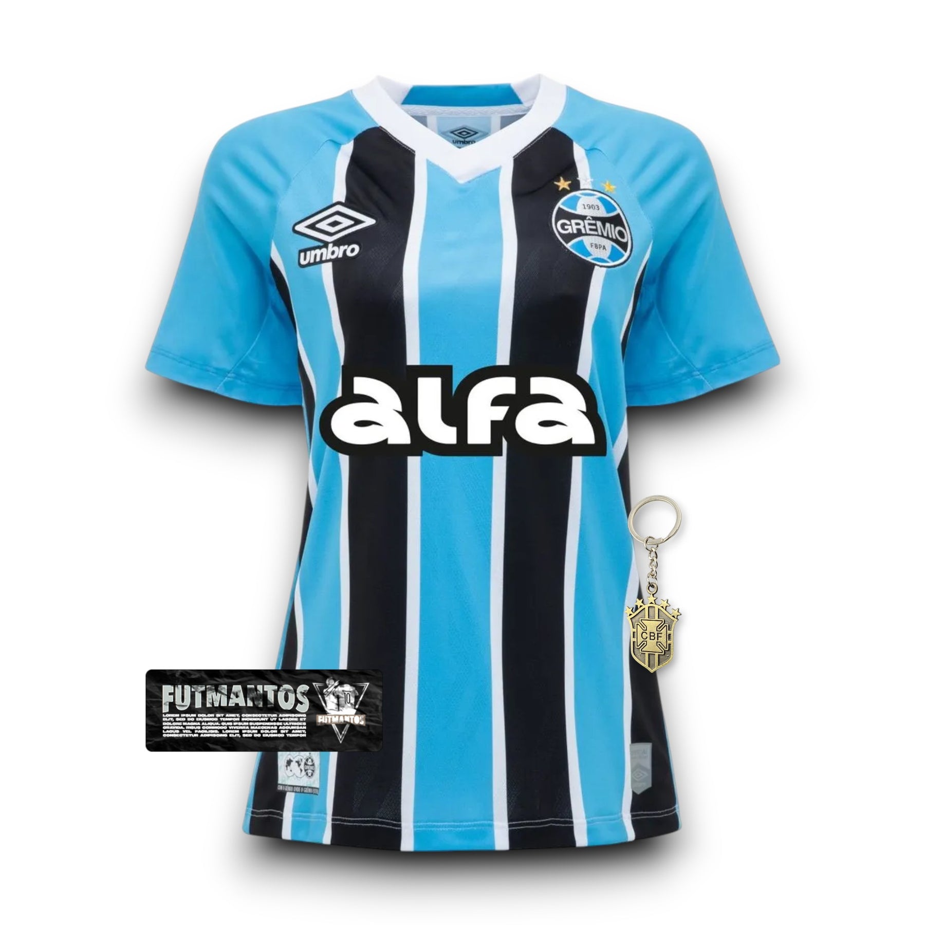 Camisa Grêmio 25/26 Tricolor Feminina | Futmantos