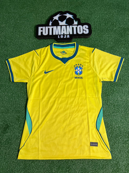 Camisa Brasil Amarela 26/27 - Feminina | Futmantos