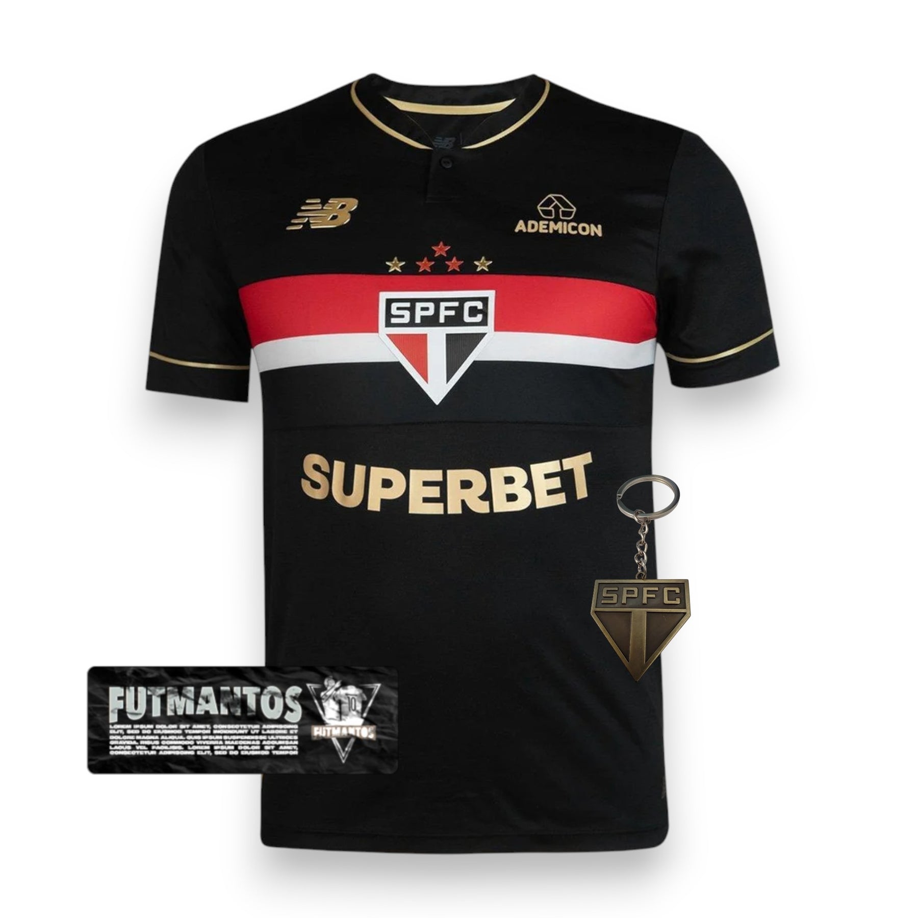 Camisa São Paulo III Preta 25/26 | Futmantos