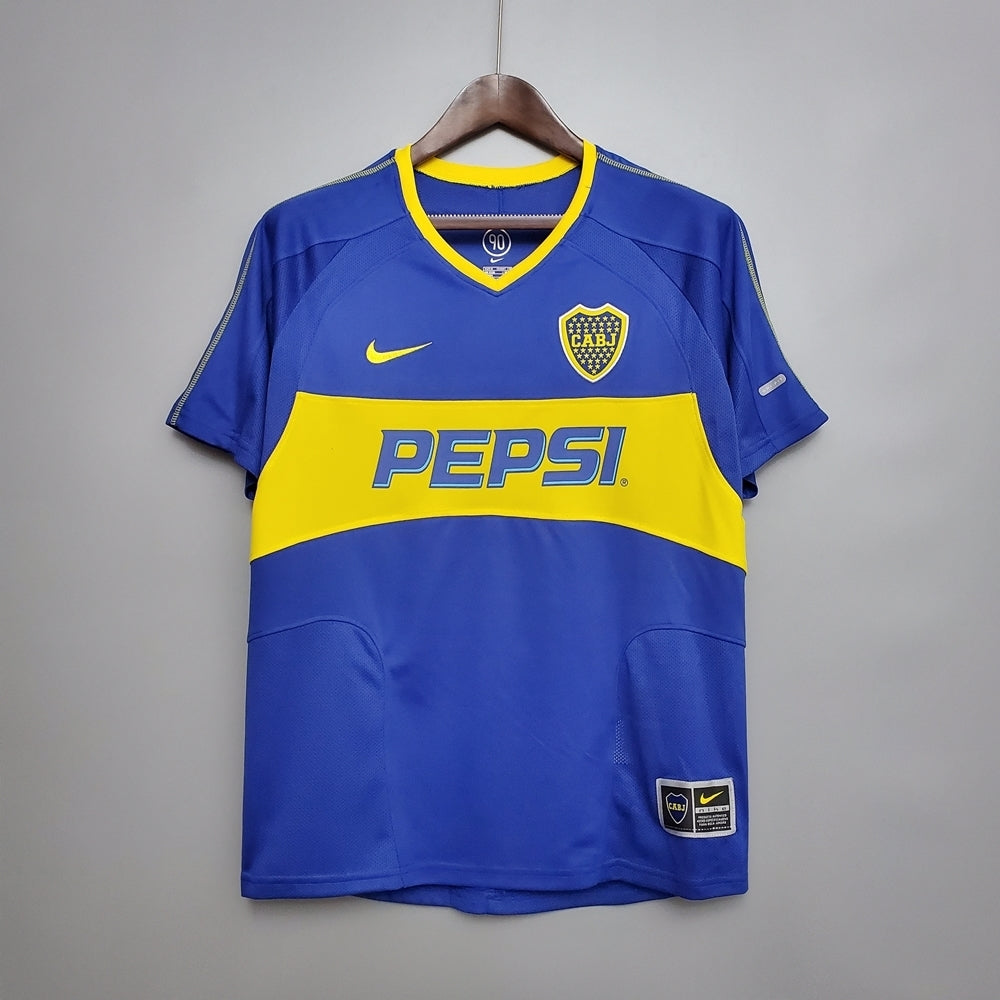 Camisa Boca Juniors Retrô 03/04 - - Azul e Amarela | Futmantos