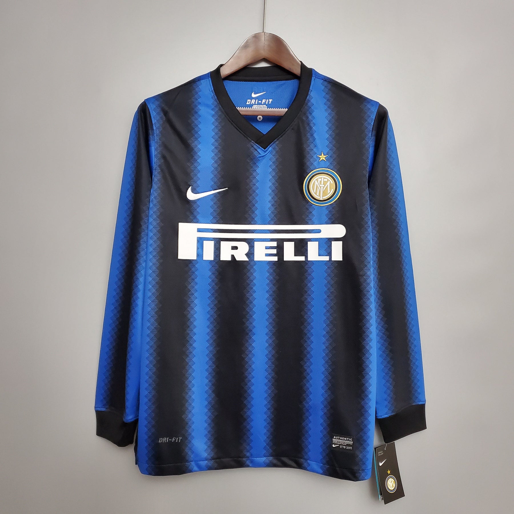 Camisa Manga Longa Inter de Milão I 10/11 - Azul e Preto | Futmantos