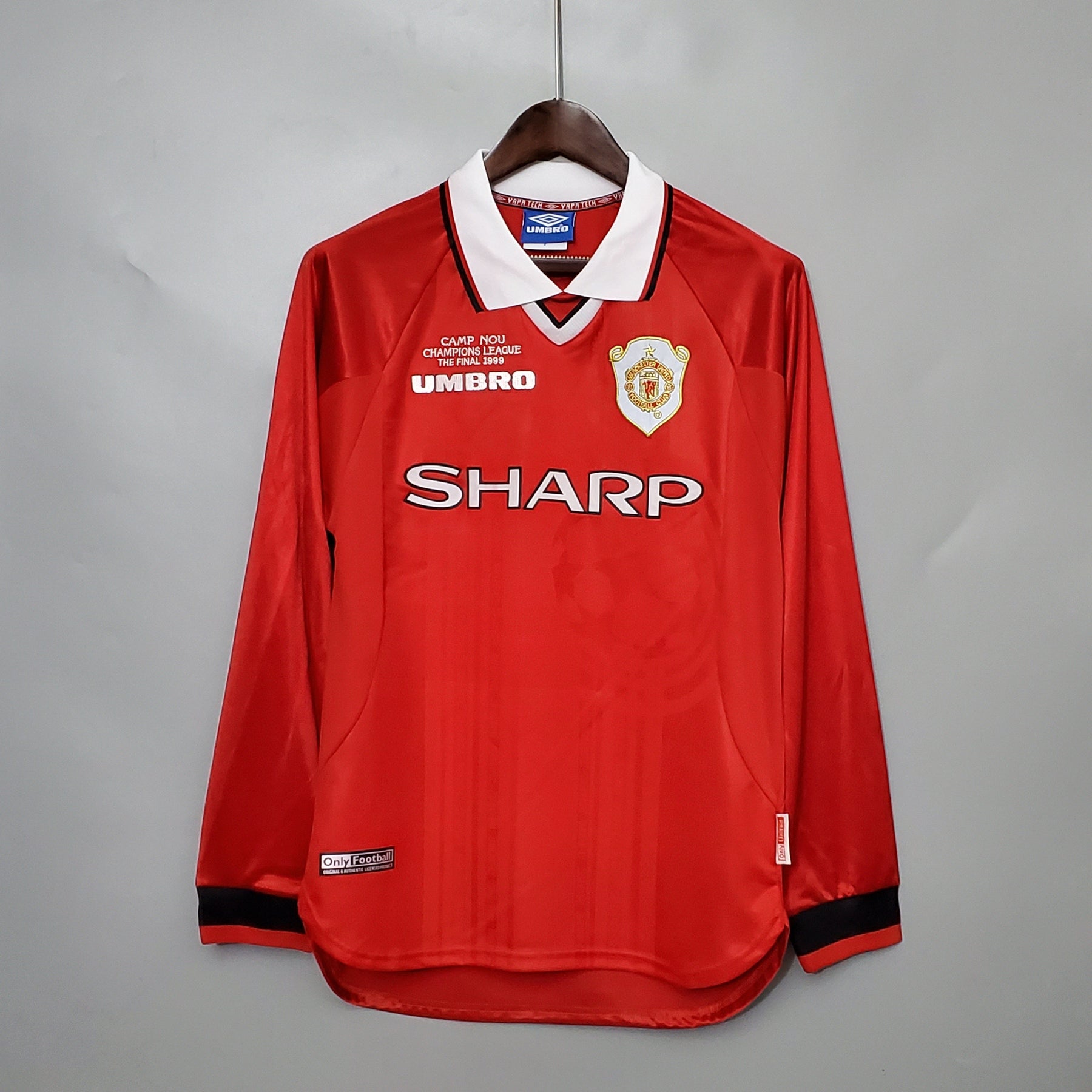 Camisa Manga Longa Manchester United 1999 - Vermelho | Futmantos