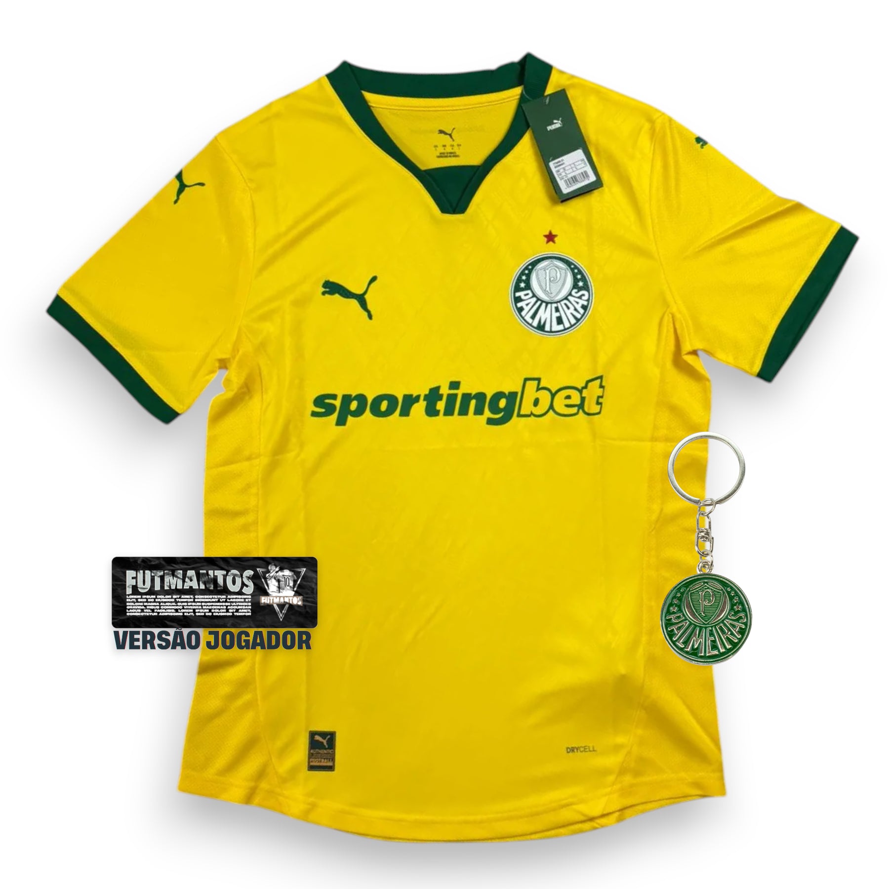 Camisa Palmeiras III Verde e Amarela 25/26 - Versão Jogador | Futmantos
