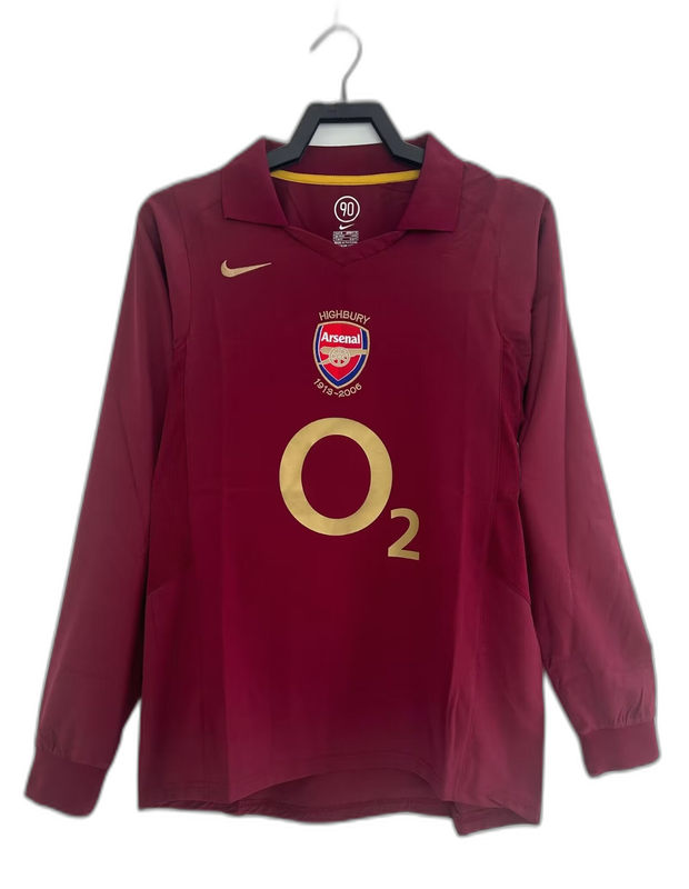 Camisa Arsenal 05/06 I Home - Versão Retrô Manga Longa