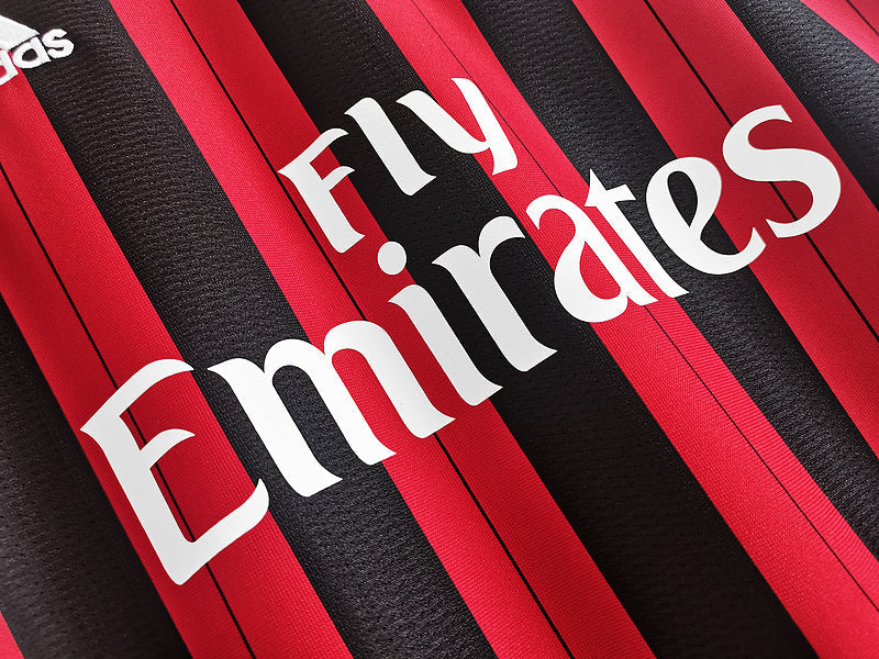 Camisa Milan Retrô Manga Longa 2013/2014 - - Vermelha e Preta | Futmantos