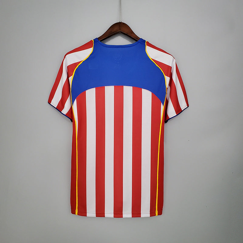 Camisa Atlético de Madrid Retrô 2004/2005 Vermelha e Branca - | Futmantos