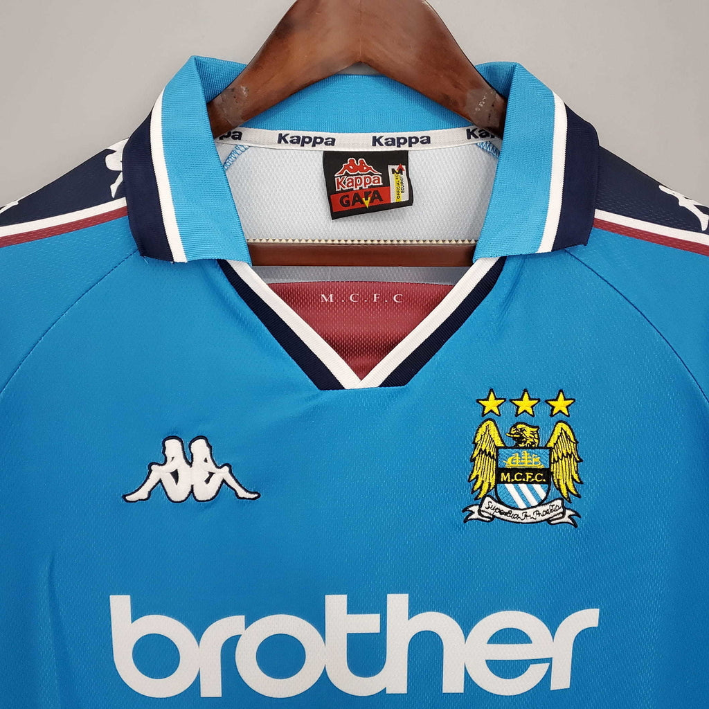 Camisa Manchester City Retrô 1997/1998 Azul - | Futmantos