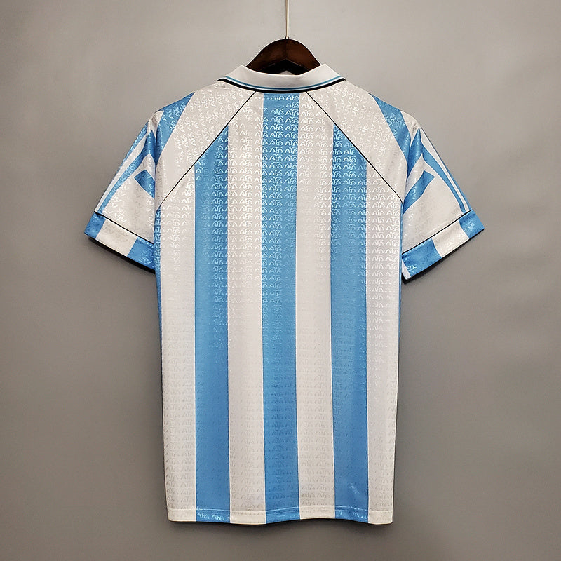 Camisa Seleção Argentina Retrô 1997-1998 Azul e Branca - | Futmantos