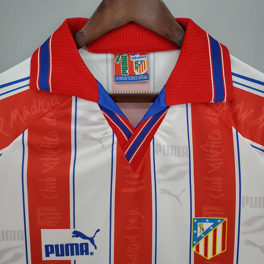Camisa Atlético de Madrid Retrô 1996/1997 Branca e Vermelha - | Futmantos