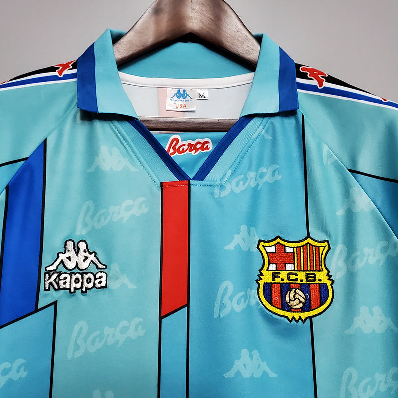 Camisa Barcelona Retrô 1996/1997 Azul Clara - | Futmantos