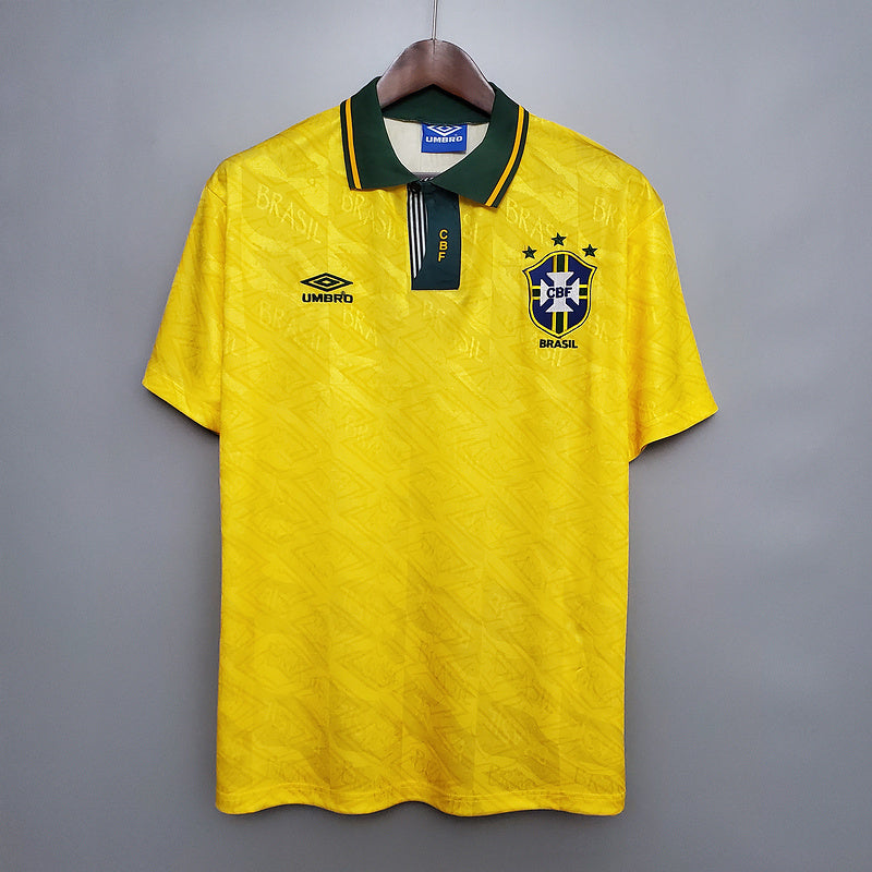Camisa Seleção Brasileira Retrô 1991/1993 Amarela - | Futmantos