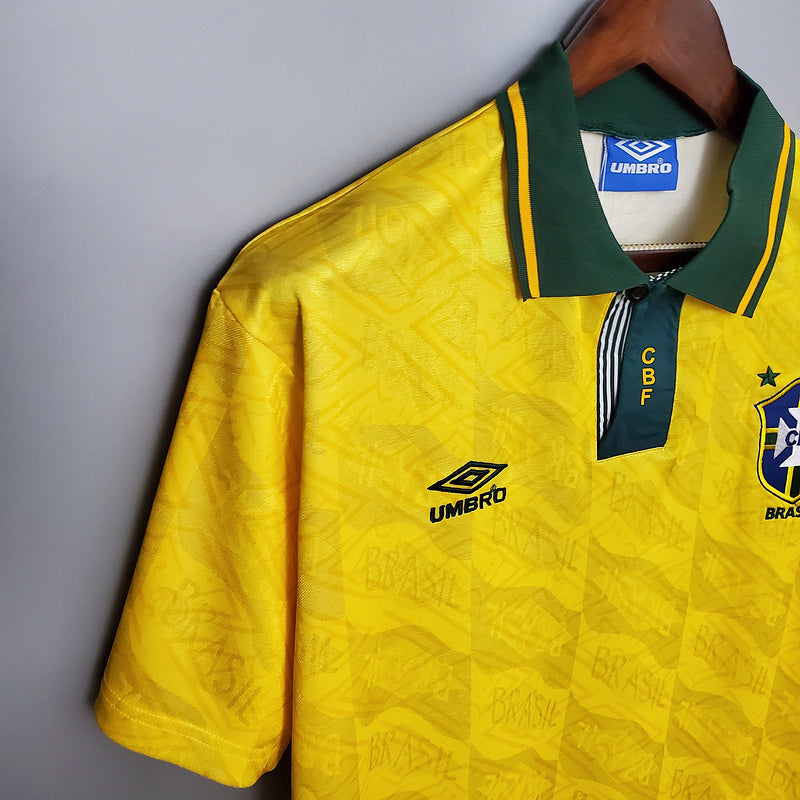 Camisa Seleção Brasileira Retrô 1991/1993 Amarela - | Futmantos