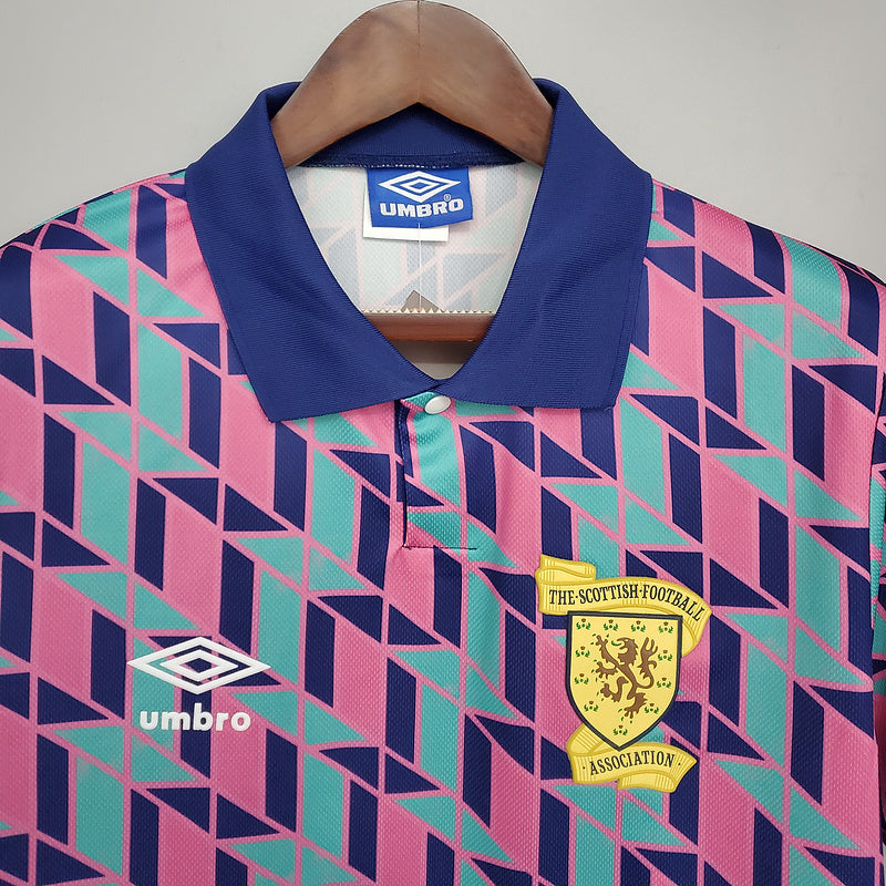 Camisa Escócia Retrô 1988/1989 Rosa - | Futmantos