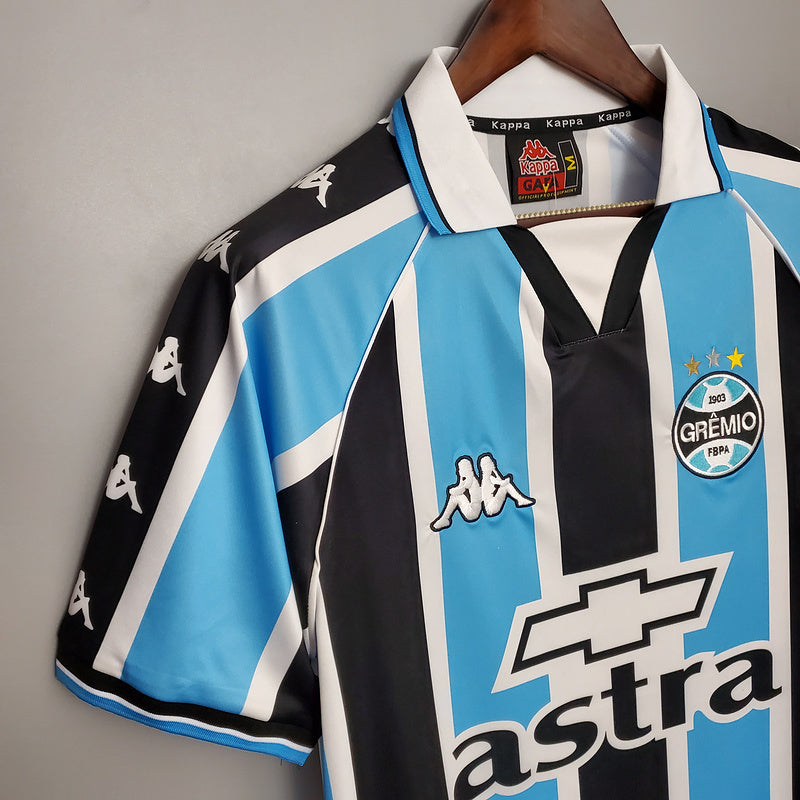 Camisa Grêmio Retrô 2000 Azul e Preta - | Futmantos