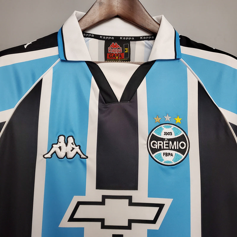 Camisa Grêmio Retrô 2000 Azul e Preta - | Futmantos