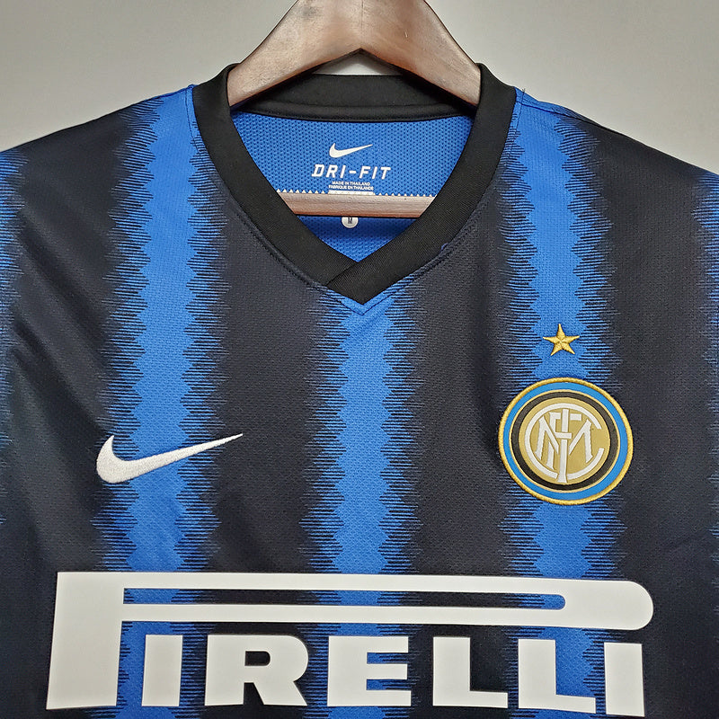Camisa Inter de Milão Retrô 2010/2011 Azul e Preta | Futmantos