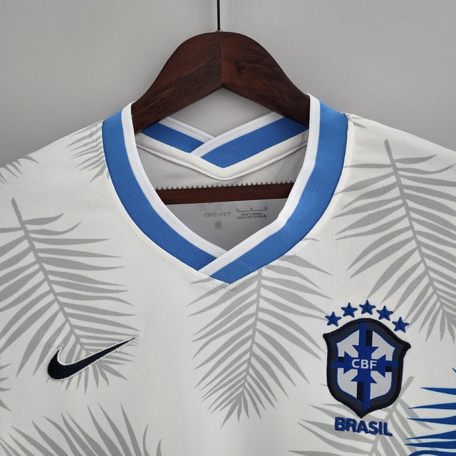 Camisa Feminina Seleção Brasil - Branca - Conceito Floresta Amazônica
