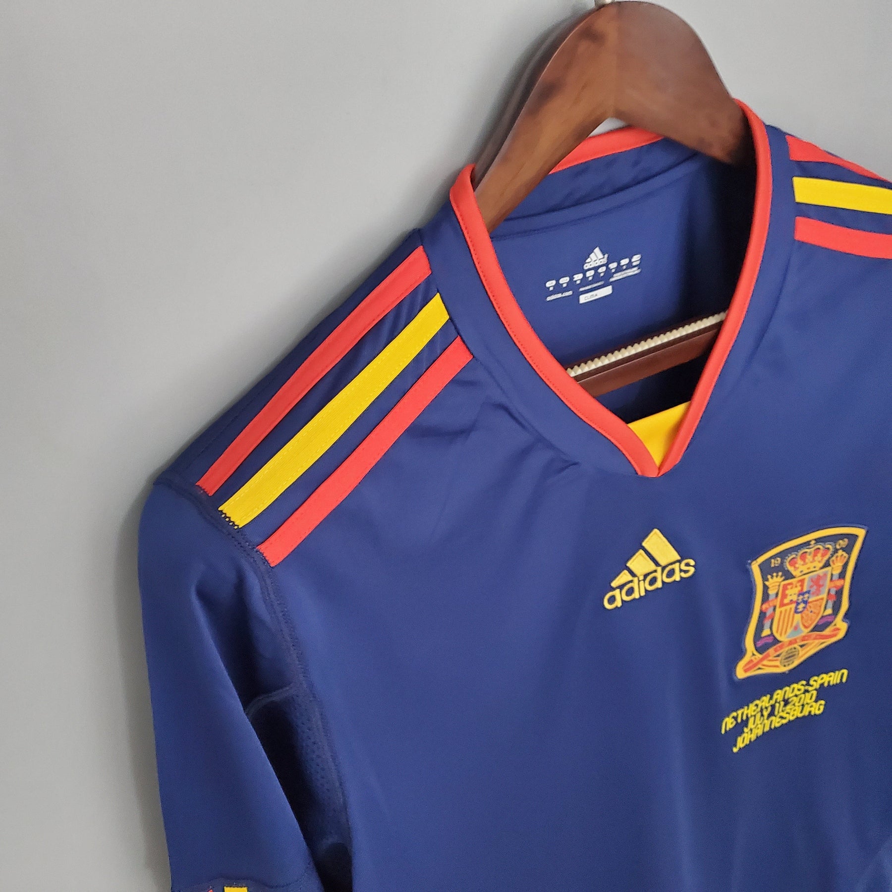 Camisa Manga Longa Seleção Espanha II 2010 - Azul | Futmantos