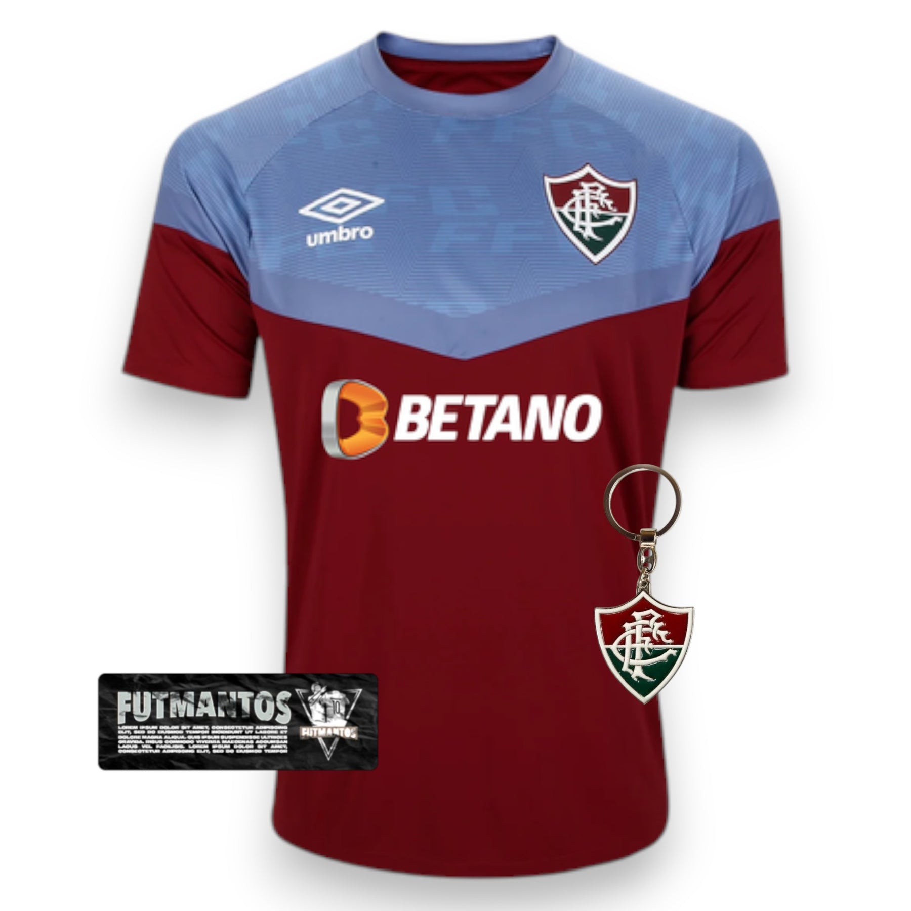 Camisa Fluminense 23/24 - Vinho e Azul | Futmantos