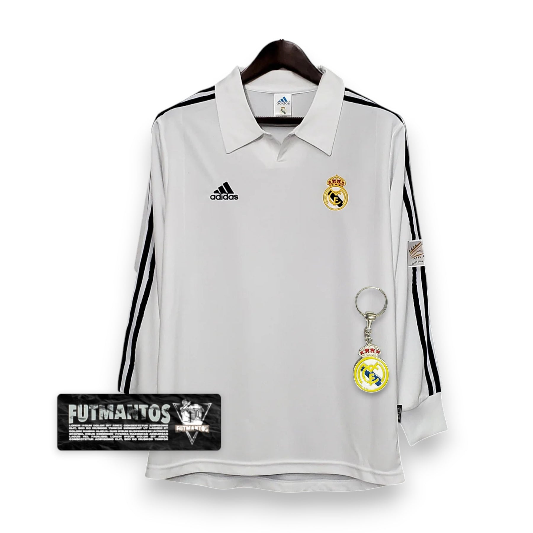 Camisa Manga Longa Real Madrid 2002 - Branco | Futmantos