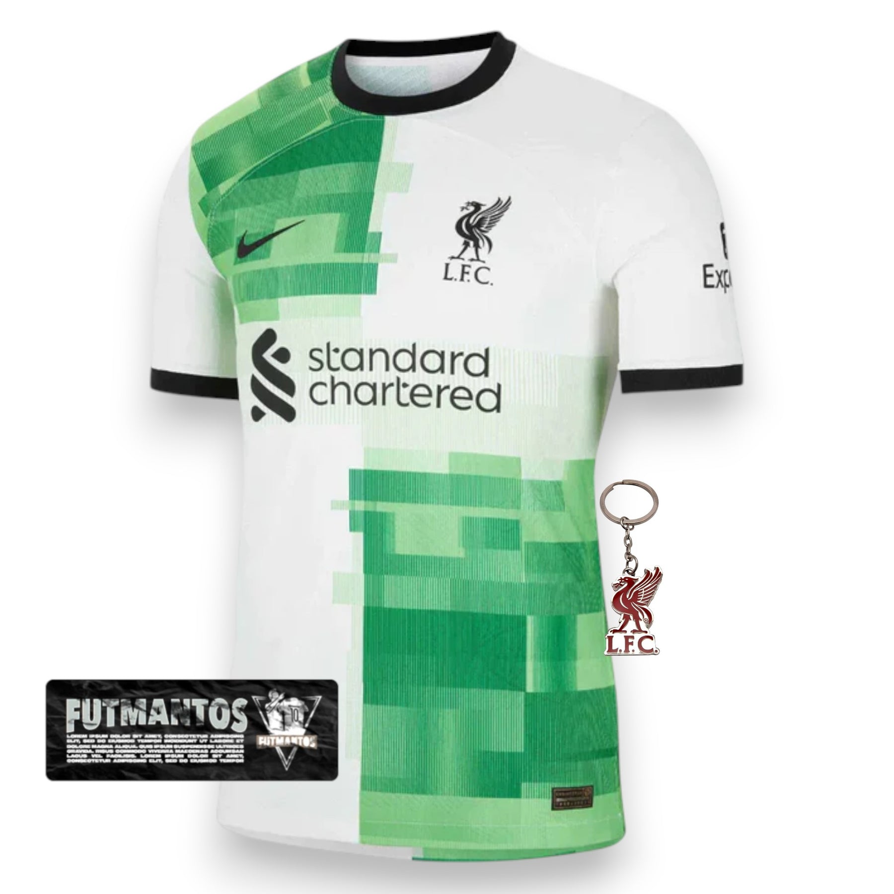 Camisa Liverpool II 23/24 - Verde/Branca | Futmantos