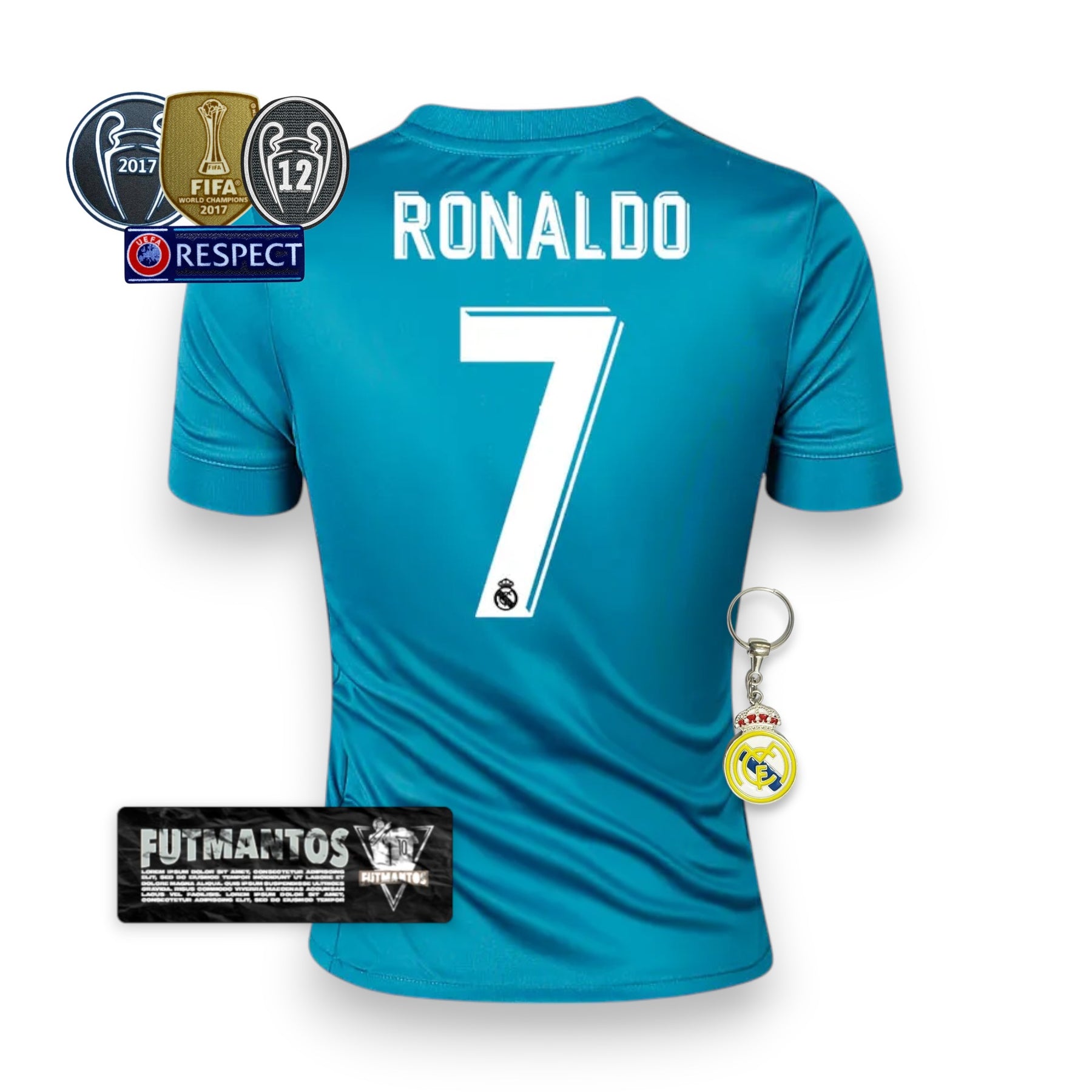 Camisa Real Madrid 2017 azul - Ronaldo #7 | Futmantos