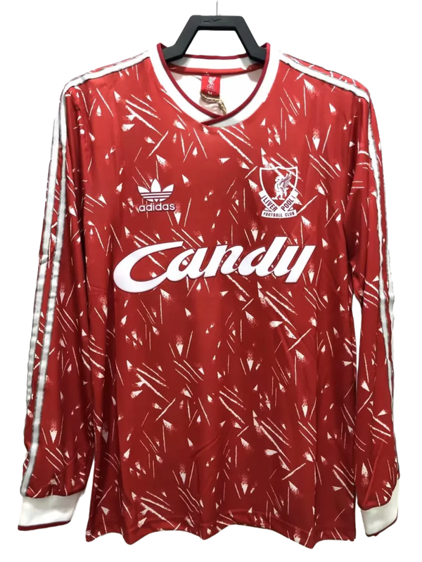 Camisa Liverpool 89/91 I Home - Versão Retrô Manga Longa