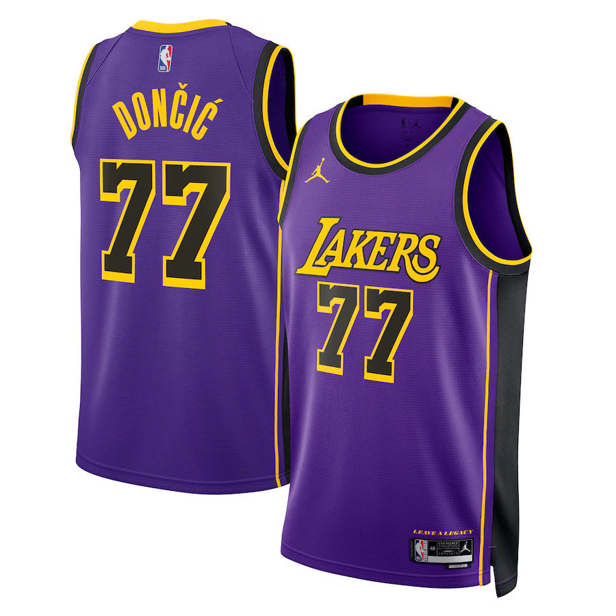 Camisa NBA Luka Dončić - Los Angeles Lakers Statement Edition 2024 - Roxa - Unissex