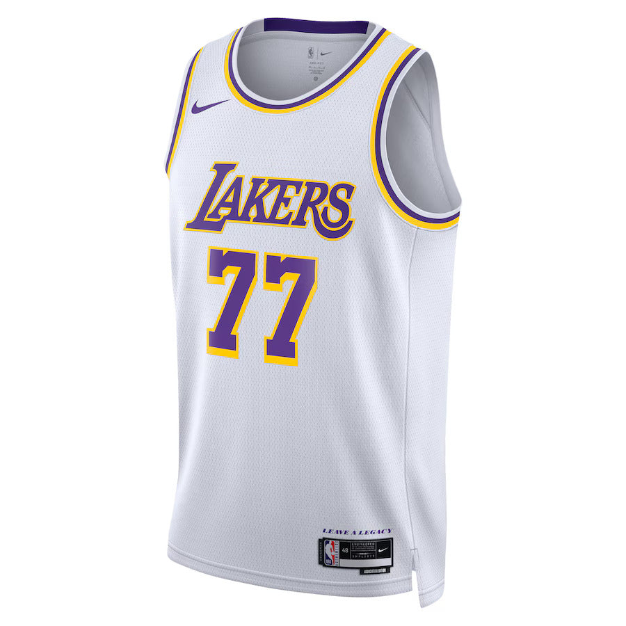Luka Dončić - Camisa NBA Los Angeles Lakers Association Edition 2024 - Branca - Unissex