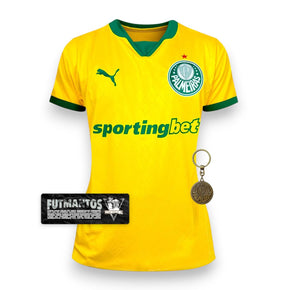 Camisa Palmeiras III Amarela 25/26 - Feminina | FutMantos