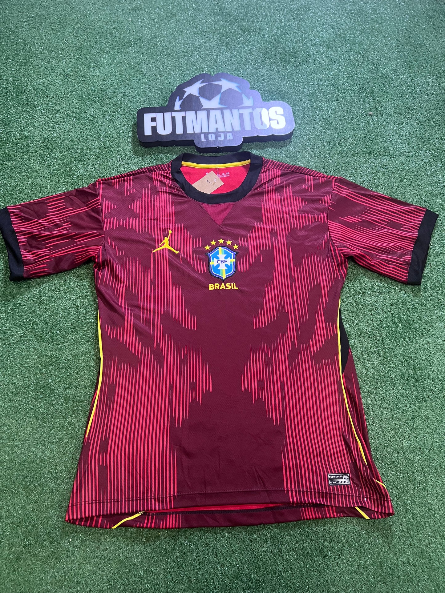 Camisa Brasil alternativa vermelha-modelo Básico 26/27 - Torcedor | FutMantos
