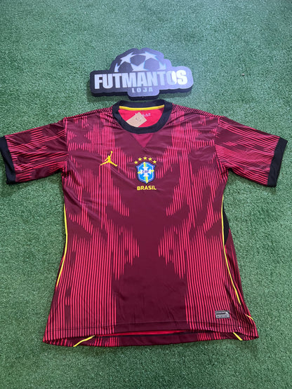 Camisa Brasil alternativa vermelha-modelo Básico 26/27 - Torcedor | FutMantos