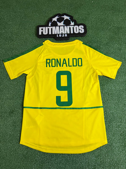 Camisa Brasil 2002 - Ronaldo #9 | FutMantos