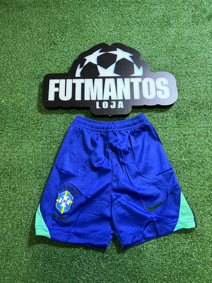 kit Infantil Brasil 26/27 - Amarelo - Gola escura |  FutMantos