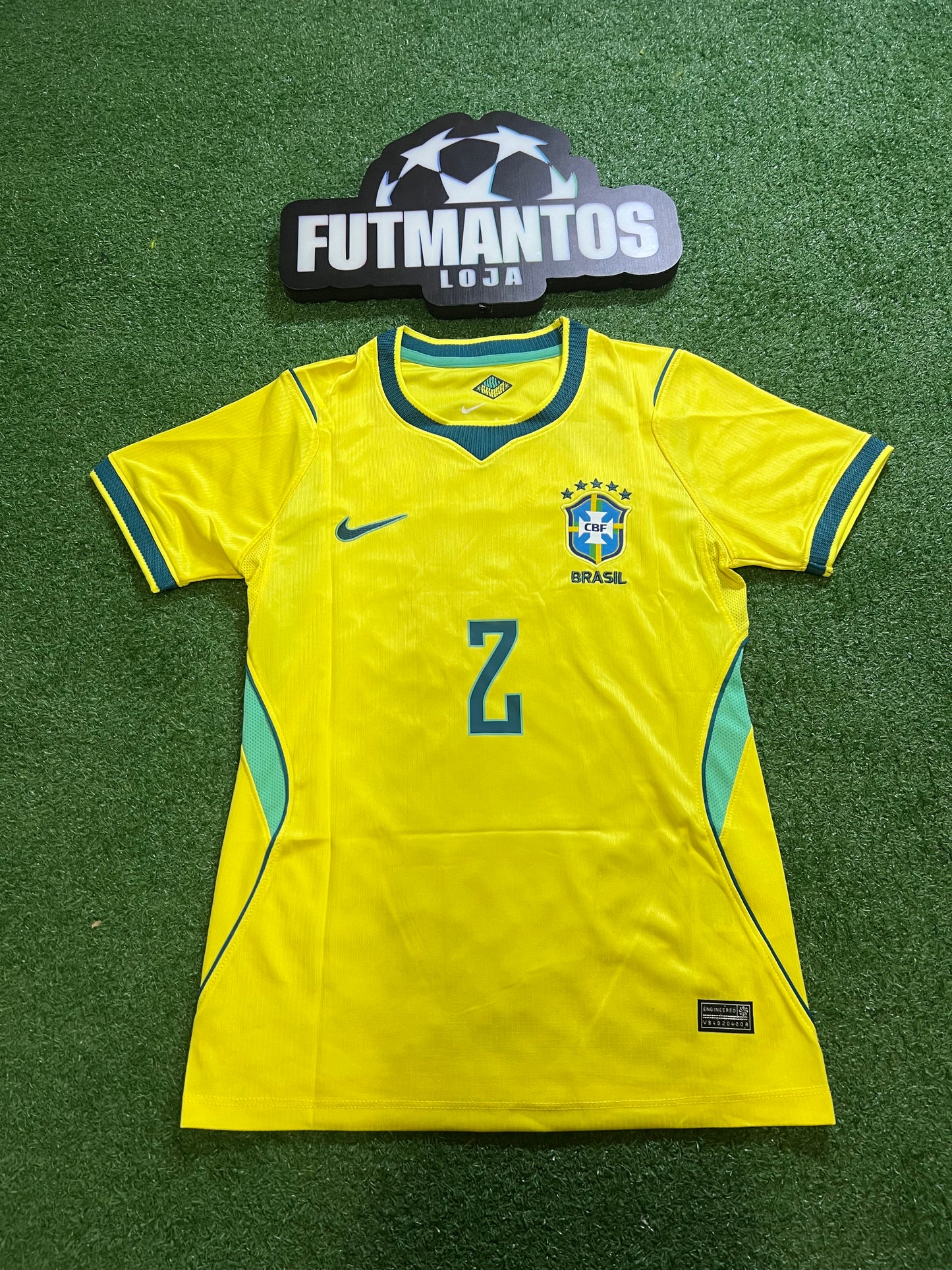 Camisa Brasil I Amarela 26/27 - Feminina-MÃEDELES#2 | Futmantos