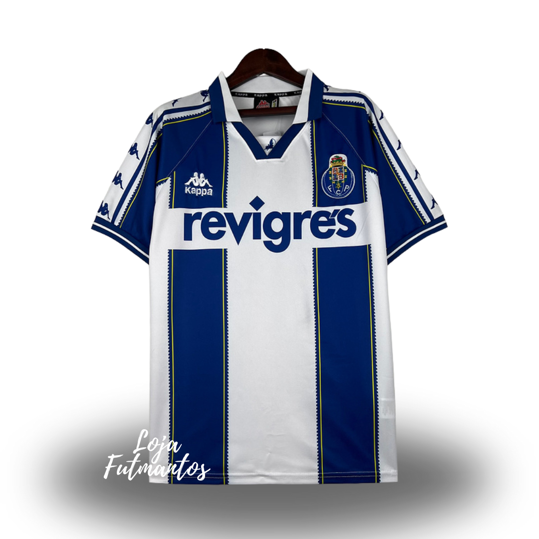 Camisa do Porto Retrô 97/99 Kappa Branca e Azul | Futmantos