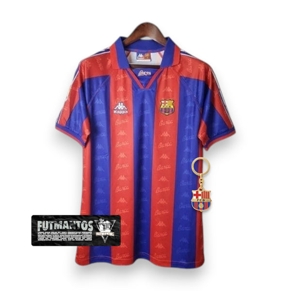 Camisa Barcelona Retrô 1996/1997 Azul e Grená - | Futmantos