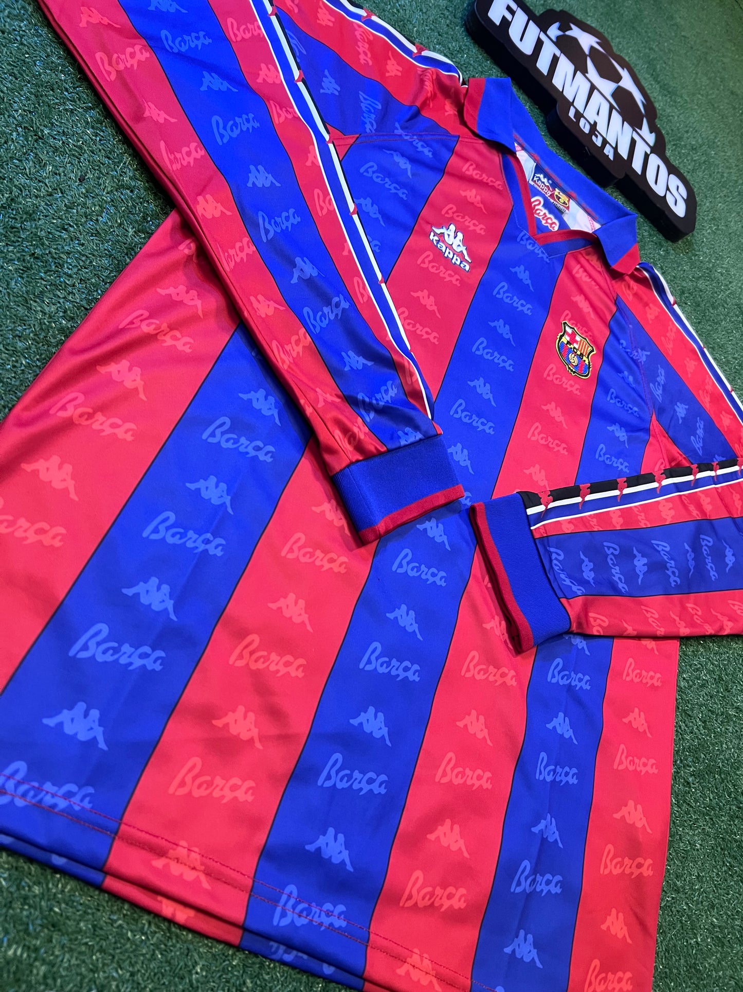 Camisa Barcelona 1995/97 - Manga Longa-Ronaldo#9 | FutMantos
