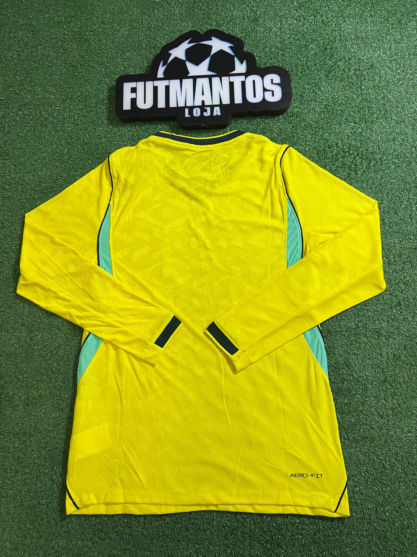 Camisa Brasil Amarela I 26/27 - Jogador Manga Longa (Gola mais Escura) | Futmantos