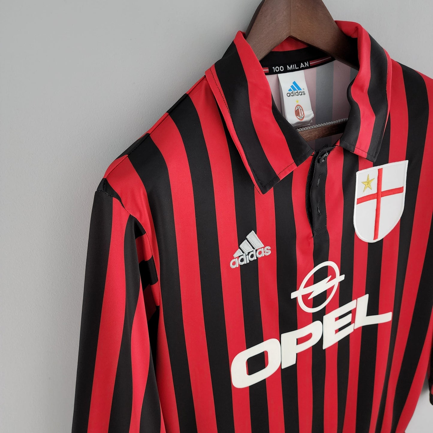 Camisa Manga Longa Milan 1999/2000 - Preto e Vermelho | Futmantos