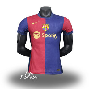 Camisa Barcelona I 24/25 - Jogador Nike Masculina - Azul e vermelha | Futmantos