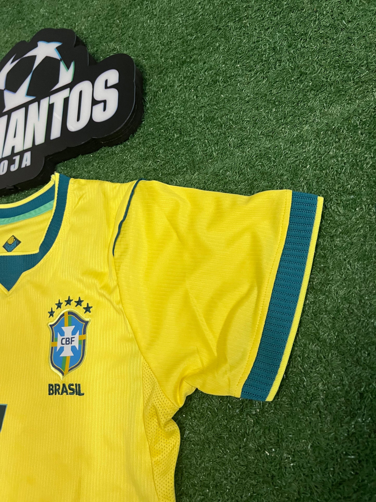 Camisa Brasil I Amarela 26/27 - Feminina-DANIELLA#7 | Futmantos