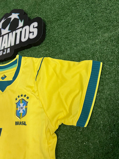 Camisa Brasil I Amarela 26/27 - Feminina-DANIELLA#7 | Futmantos