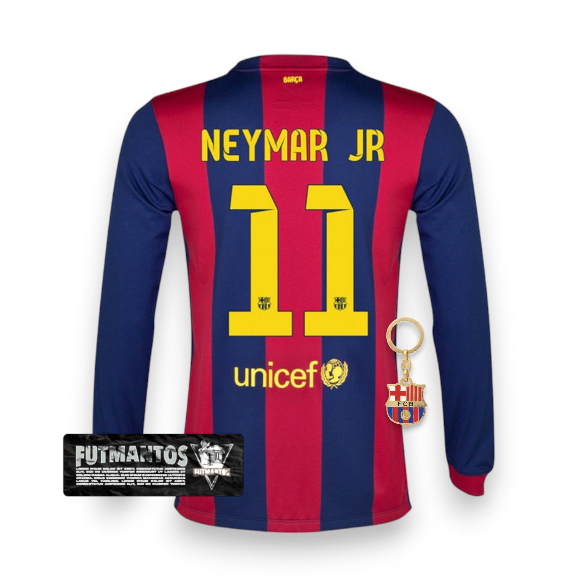 FC Barcelona Neymar Jr 2015 長袖ジャージ Camisa Barcelona Retro Manga Longa Home Neymar JR 2014/2015 - Loja