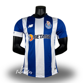 Camisa Porto I 23/24 Jogador- Branca e Azul  | Futmantos