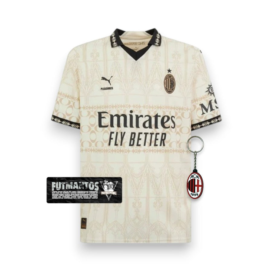 Camisa Milan IV 24/25 Jogador Masculina - Bege | Futmantos