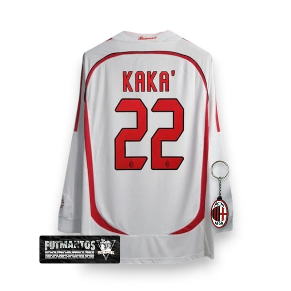 Camisa Retrô Milan II 2006/2007 - Kaká #22 Manga Longa | Futmantos