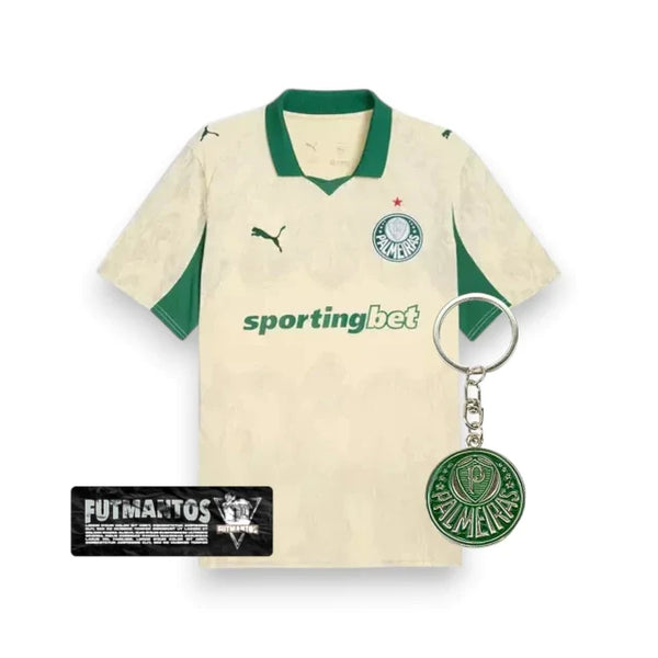 Camisa Palmeiras SportingBet Bege torcedor 25/26 | FutMantos